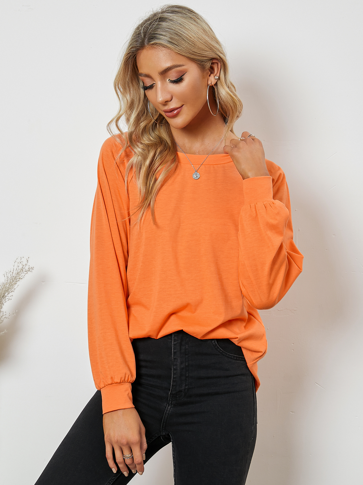 YOINS Basic Round Neck Long Sleeves Tee