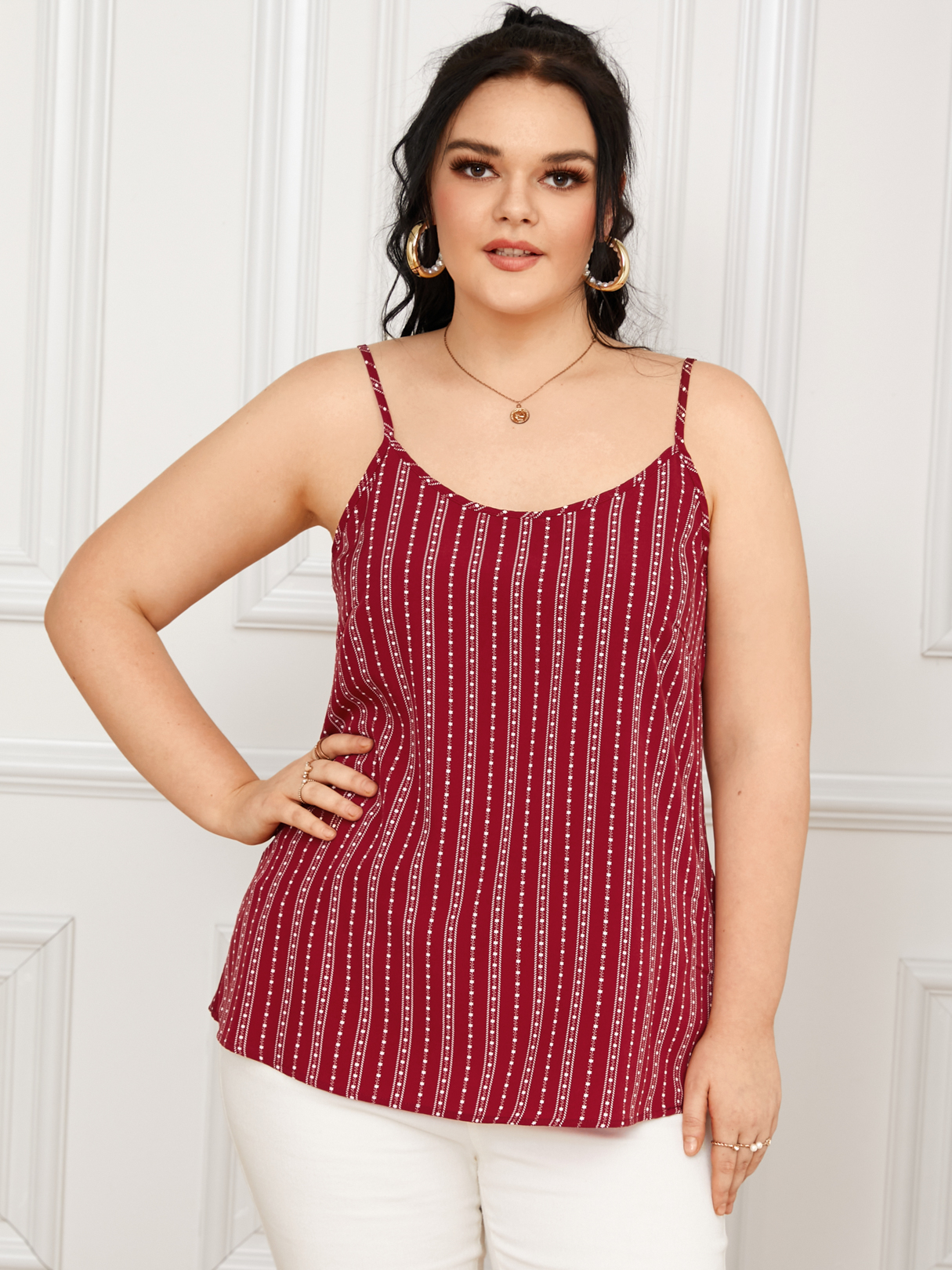 YOINS Plus Size Spaghetti Backless Design Criss-Cross Sleeveless Cami