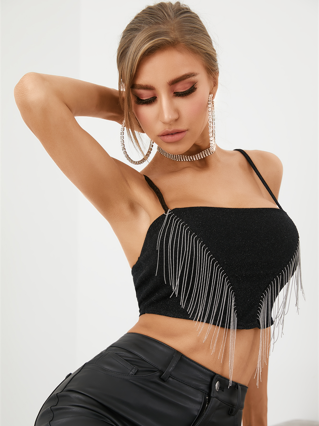 YOINS Glitter Chain Design Sleeveless Cami