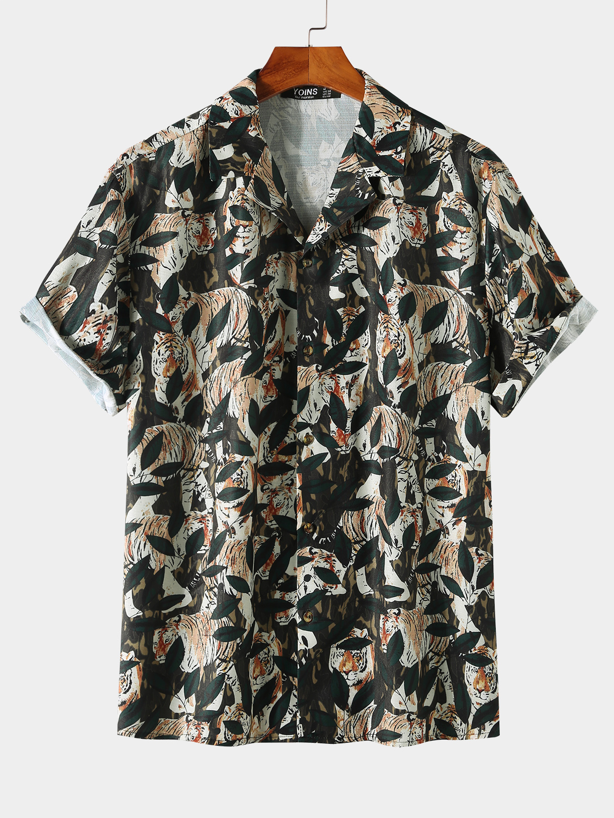 Men Animal And Plants Print Shirt