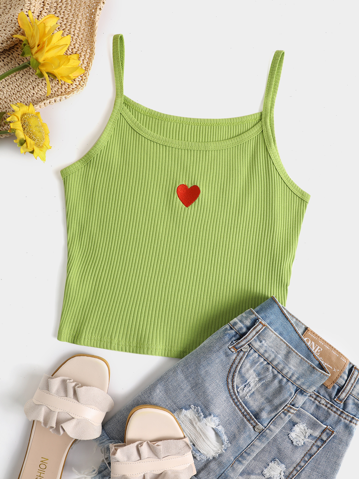 YOINS BASICS Women Sexy Scoop neck Plain Sleeveless Crop Top