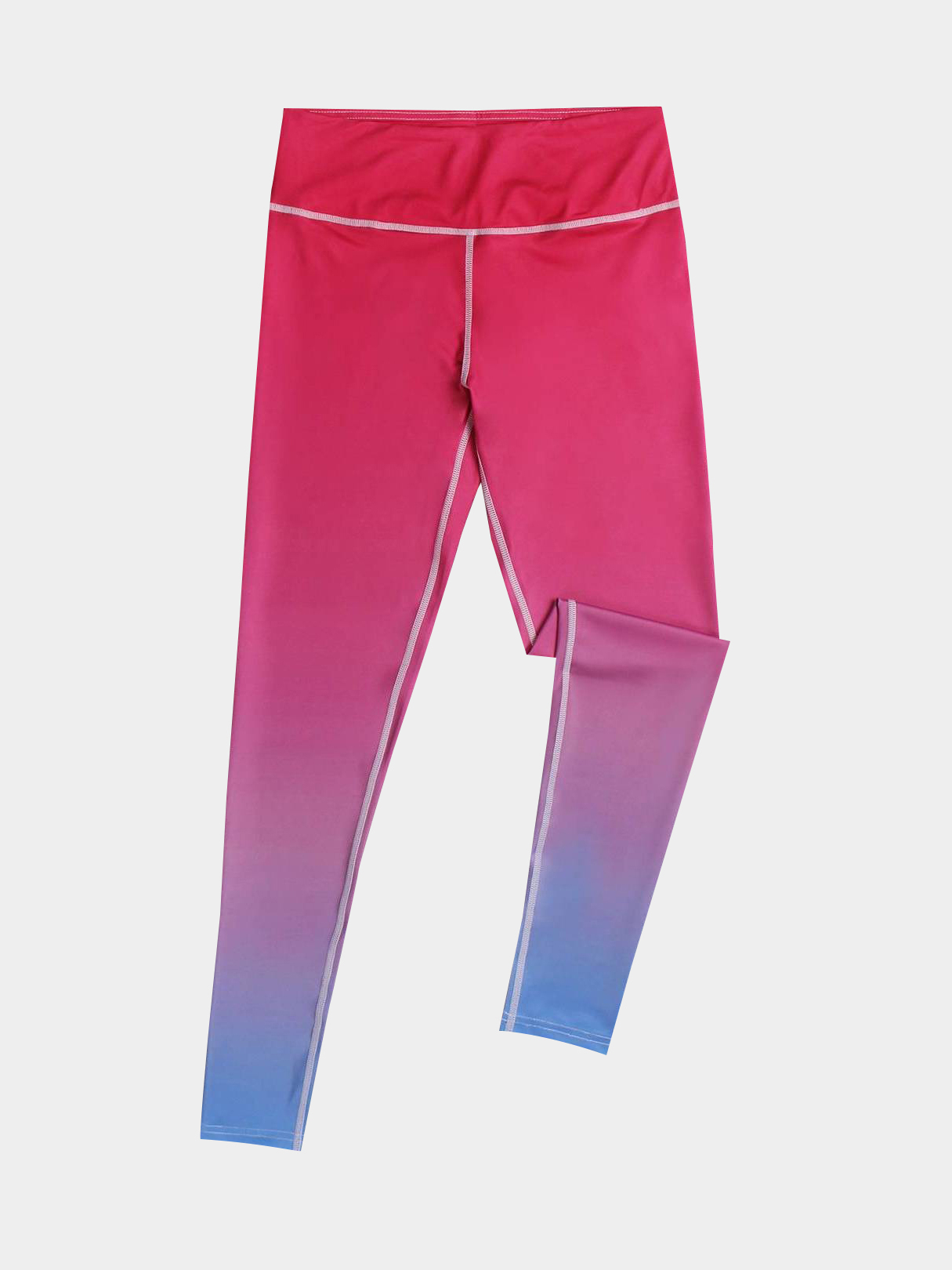 Active Random Elastic Waist Gradient Leggings in Red