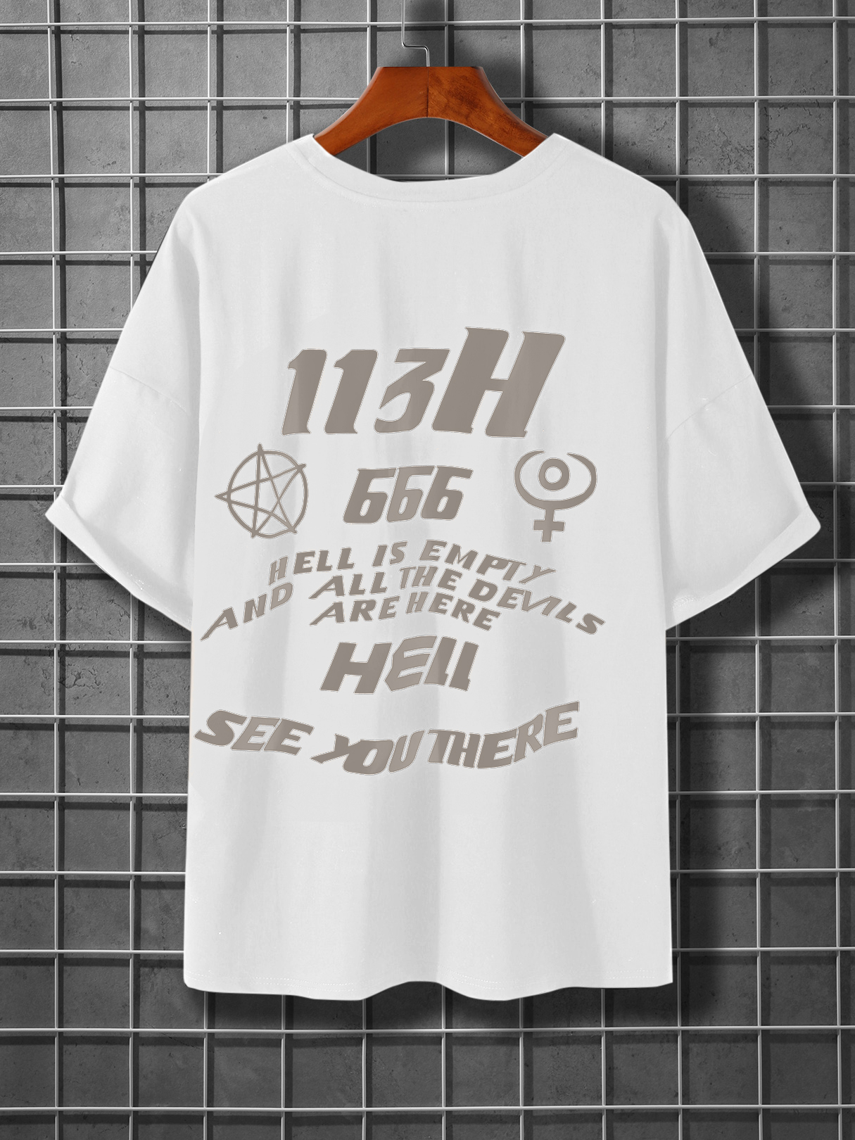 KOYYE Men Summer Letter Print T-Shirt