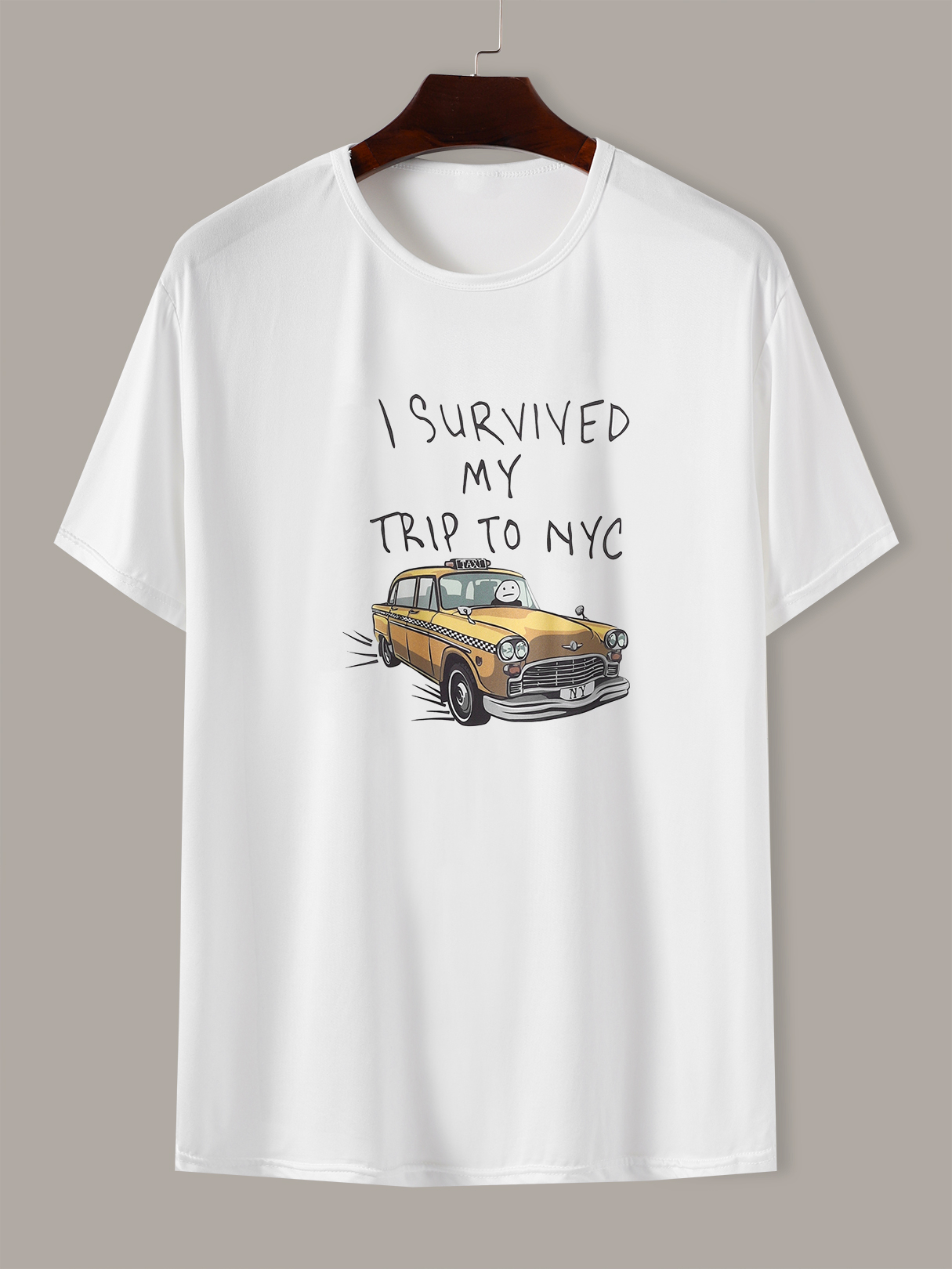 YOINS BASICS Men Summer Casual Soft Letter Print Cartoon T-Shirt