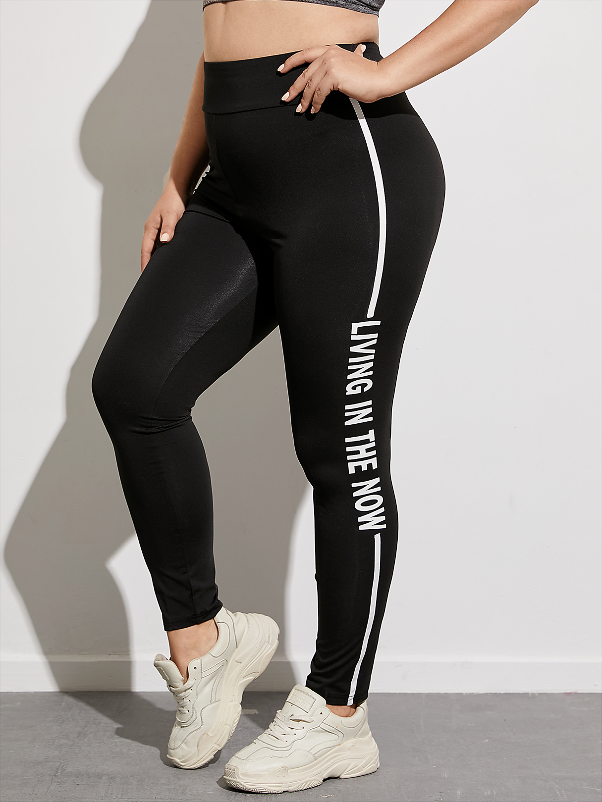 YOINS Plus Size Letter Leggings