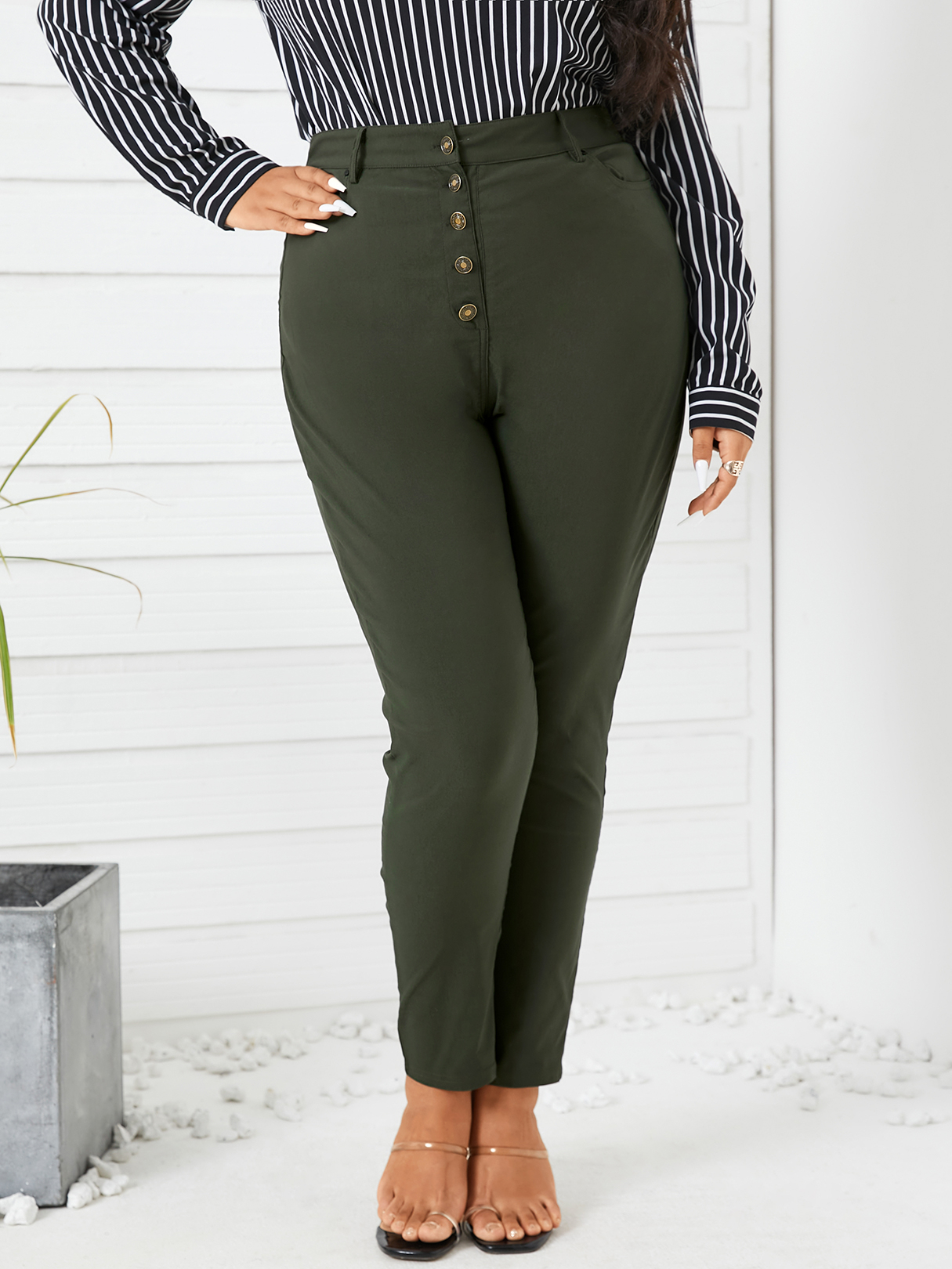 YOINS Plus Size Classic Five Pockets Pants