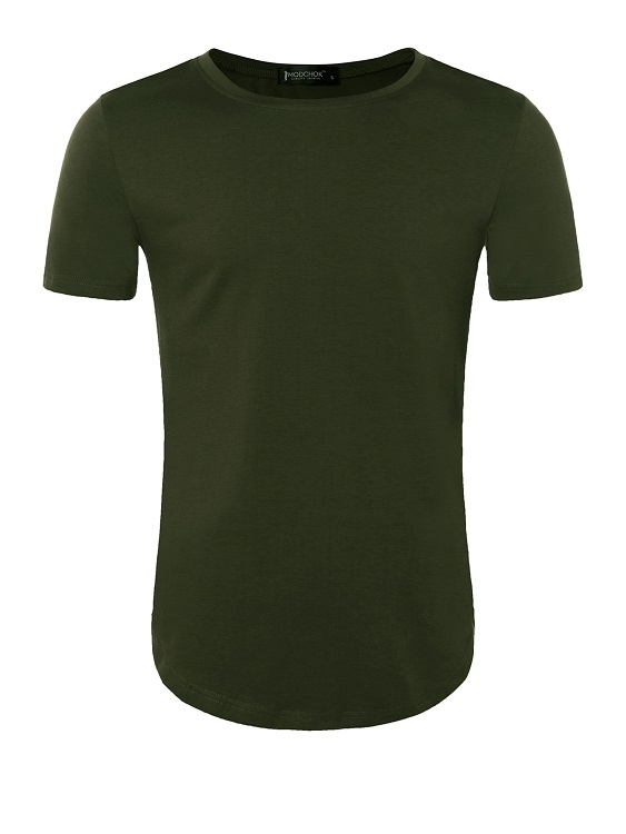 BASICS MODCHOK Men Casual Comfortable Solid Color T-Shirt