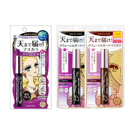 ISEHAN - Kiss Me Heroine Make Volume & Curl Mascara Super Waterproof (New Version) - 6g - 01 Black