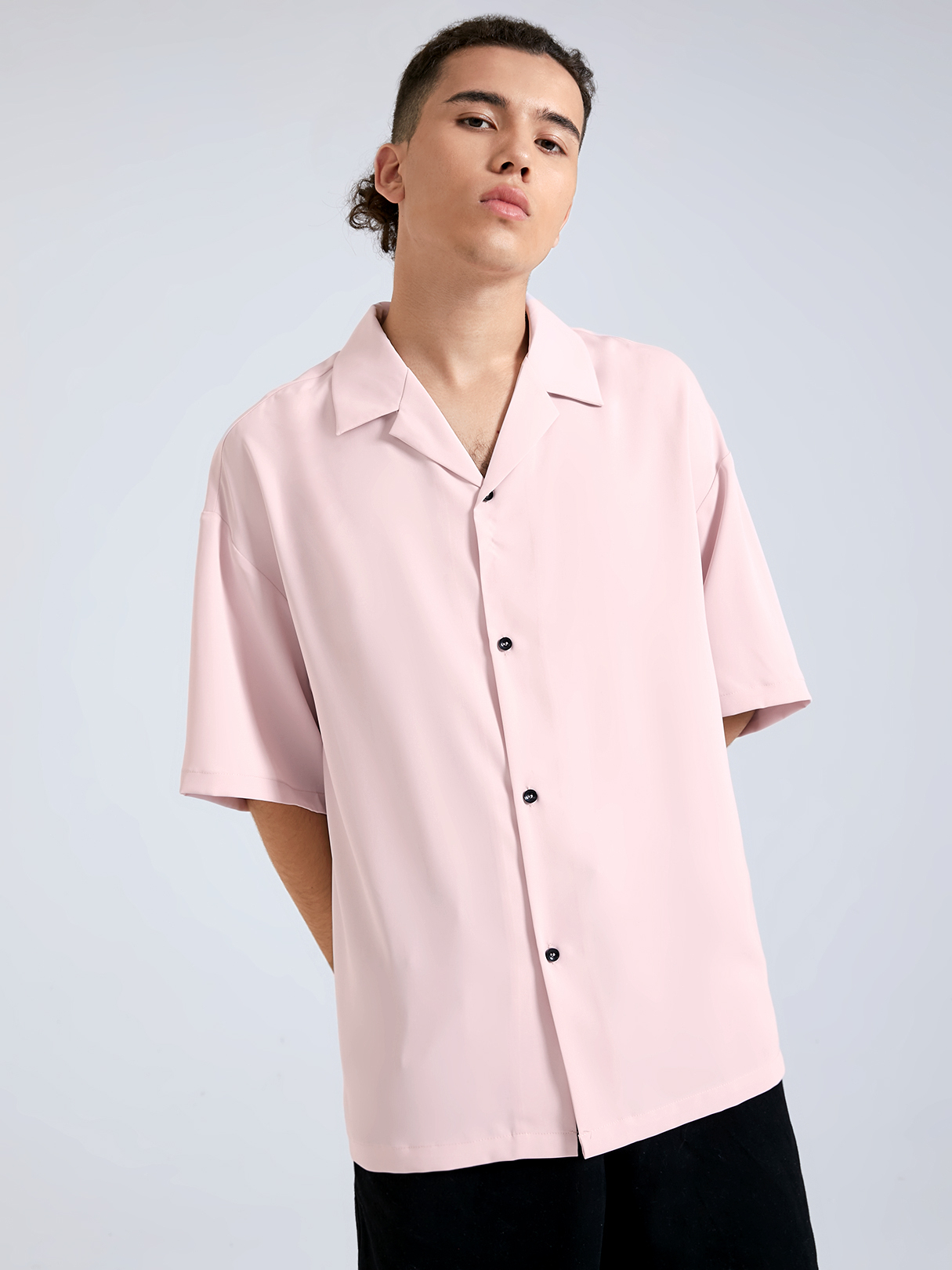 BASICS Men Summer Plain Caual Shirt