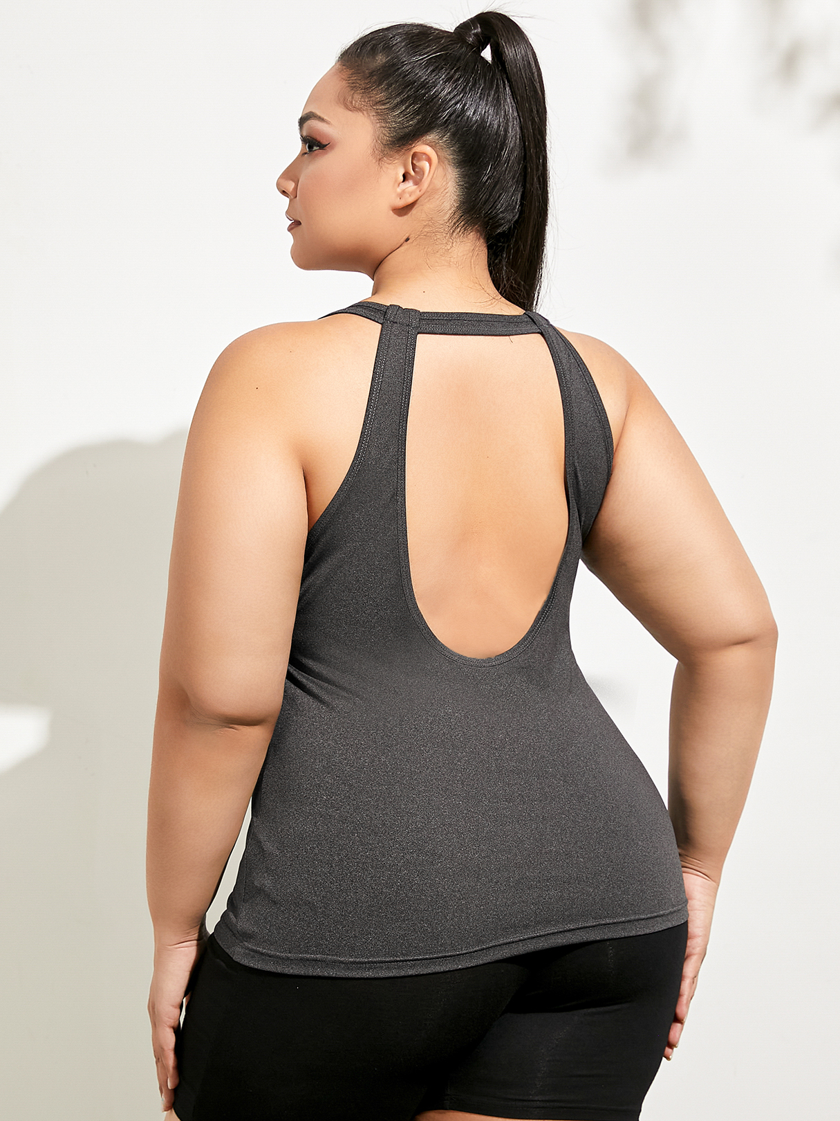 YOINS Plus Size Backless Design Cut Out Sleeveless Tank Top