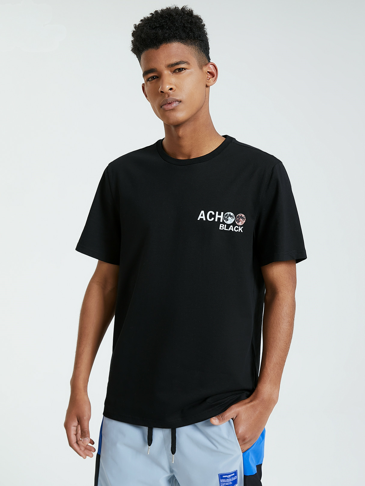 KOYYE Men Casual Summer Letter Grapefruit T-Shirt