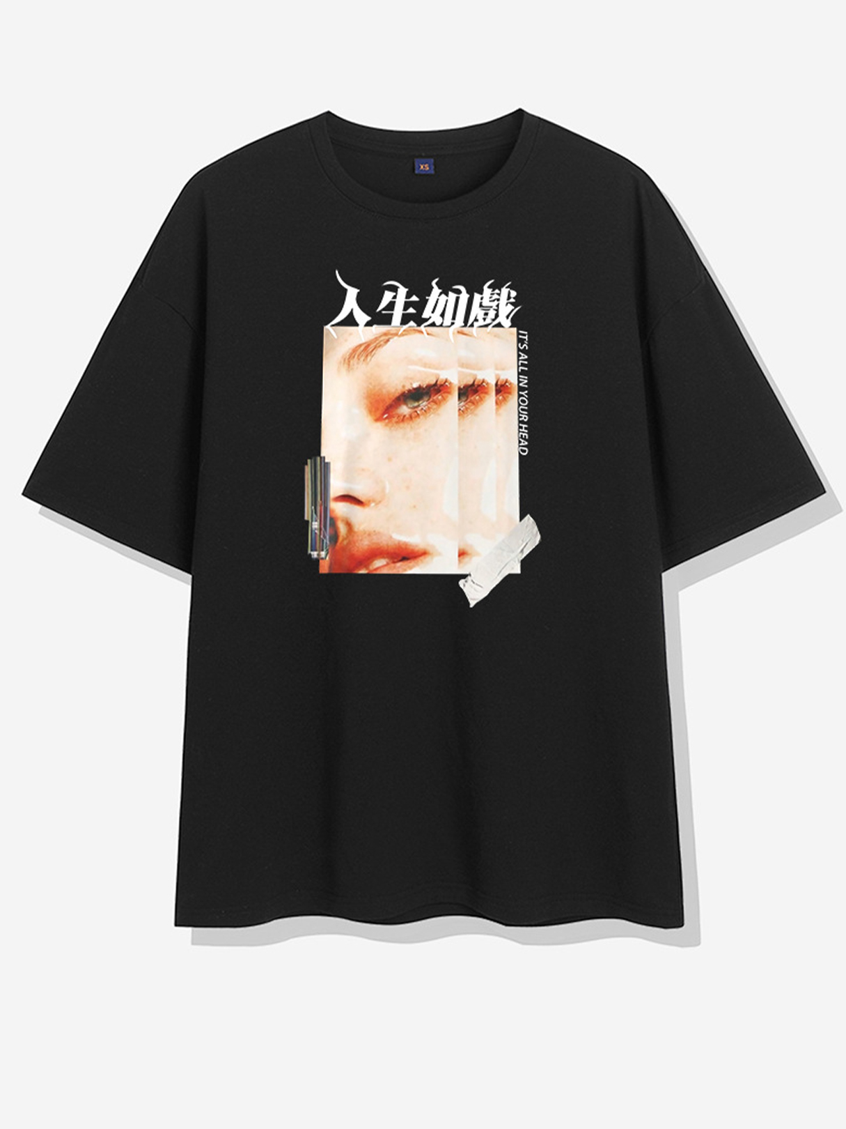 BASICS Men Summer Figure Printing T-shirt