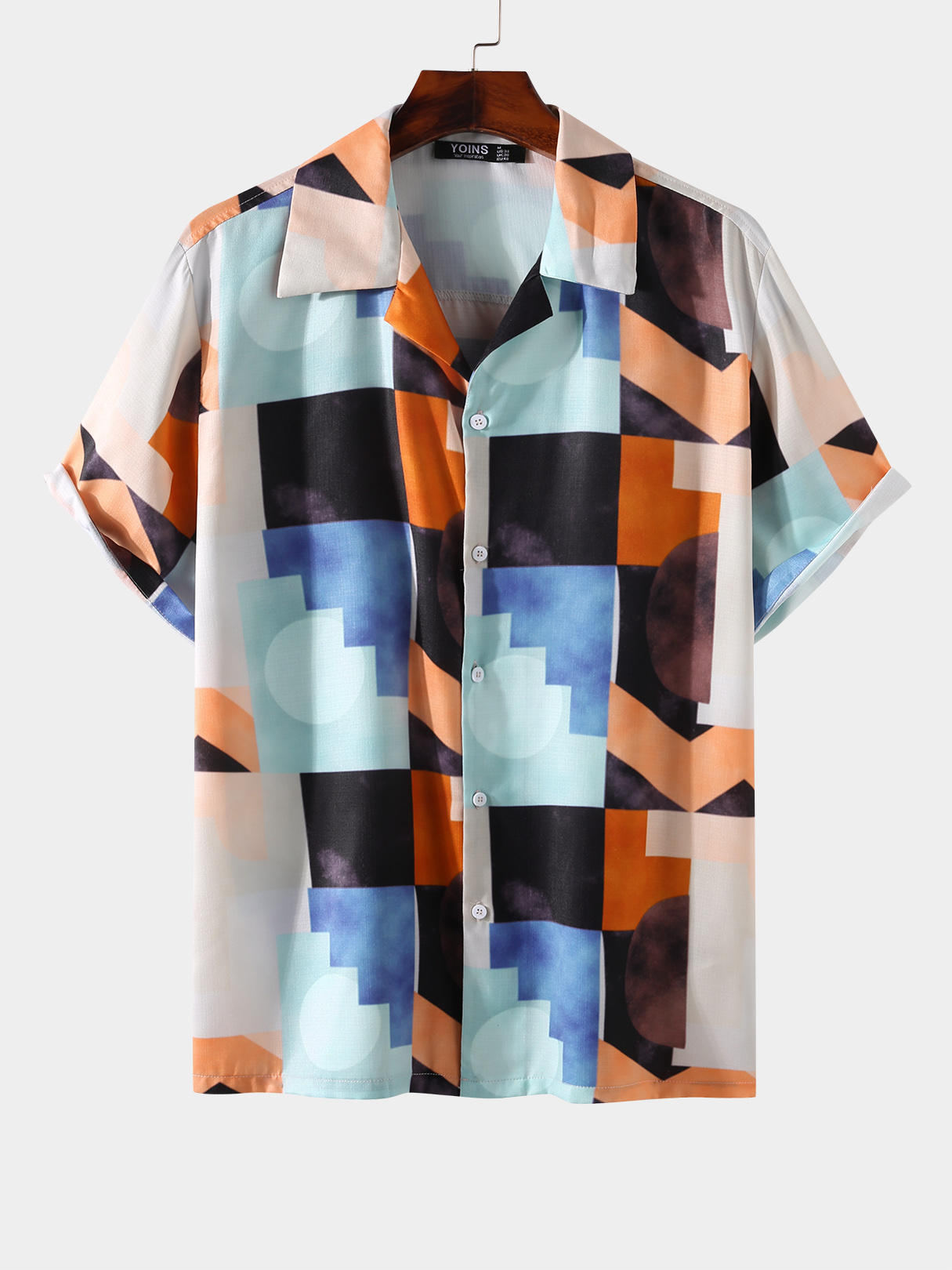 Men Casual Geometric Summer Shirt