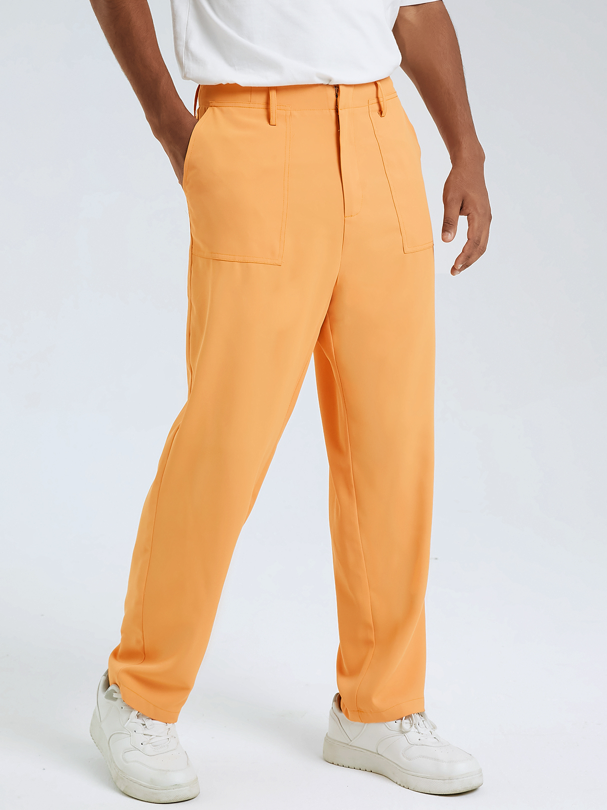 Men Fashion Wide Leg High Waist Casual Gurkha Pants