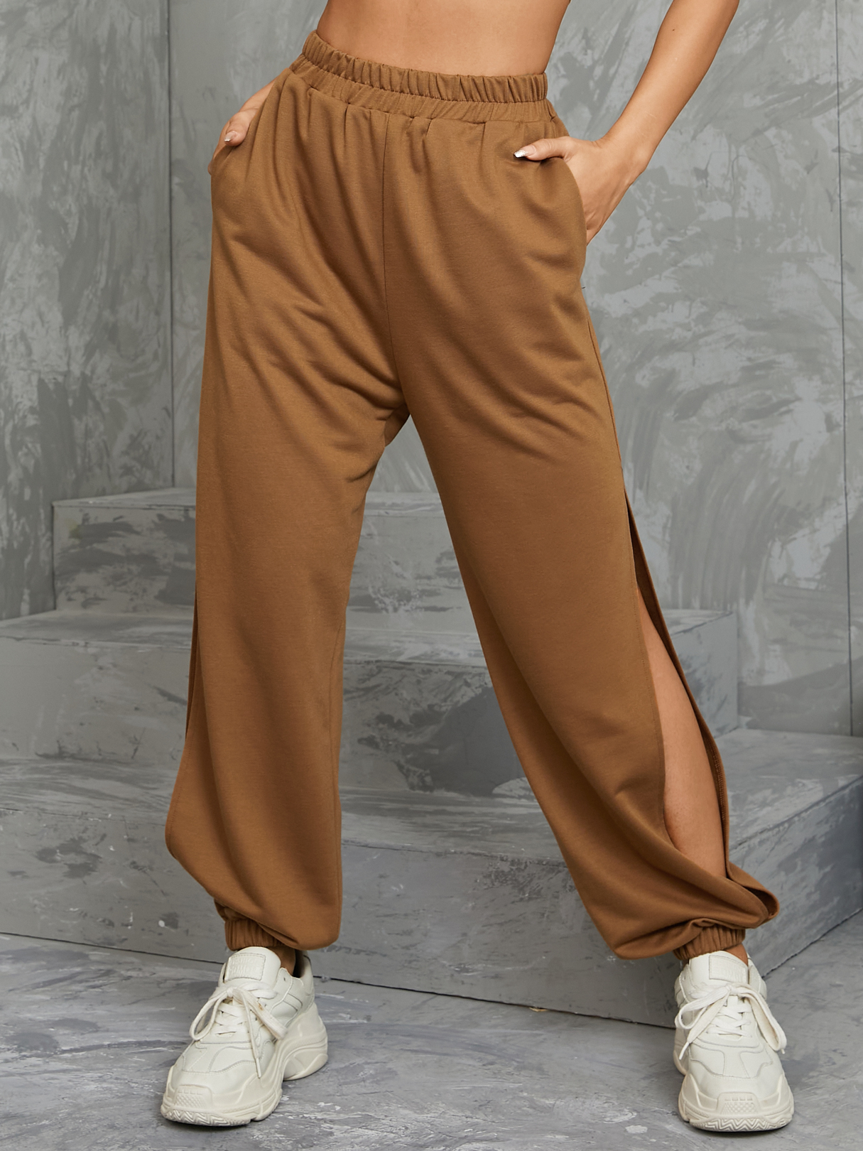 YOINS Casual Cut out Side Pockets Pants