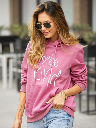 YOINS Letter Pocket Design Long Sleeves Hoodie
