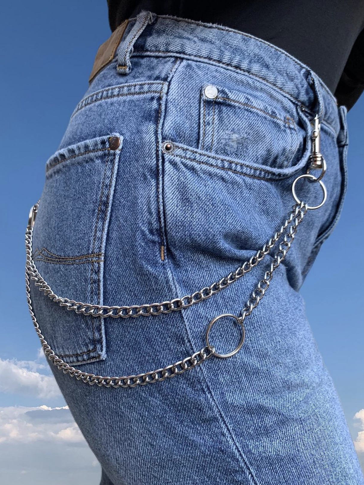 Silver Multi-Layer Metal Pants Chain