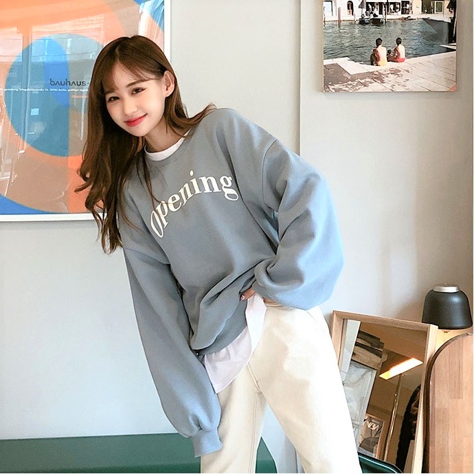 Icecream12 - Drop-Shoulder Round-Neck Lettering Tee - Pink/One Size
