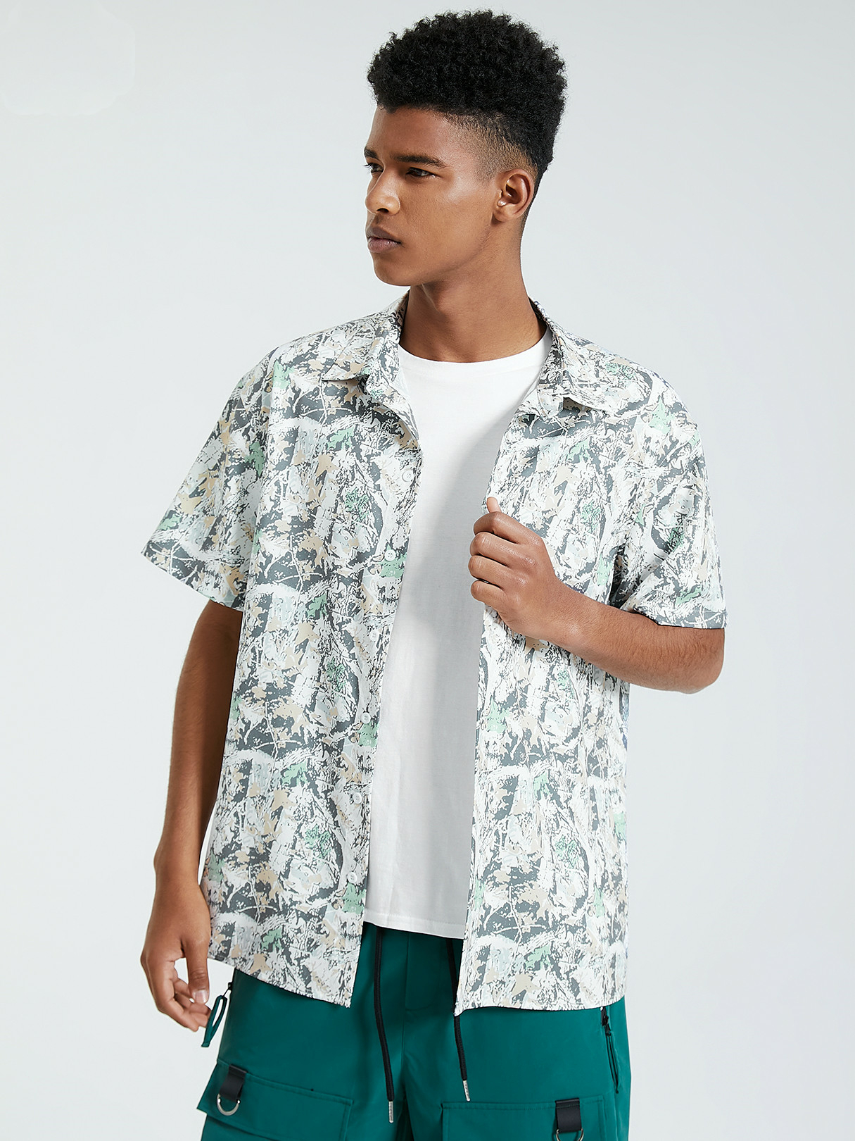 KOYYE Men All Over Print Bohemian Beach Holiday Shirt
